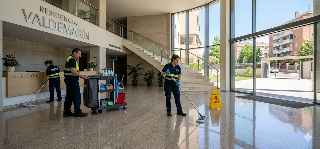 Limpieza de comunidades en Madrid: qué incluye y cuánto cuesta en 2026