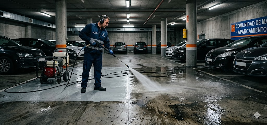 Limpieza de garajes en comunidades: cómo eliminar suciedad, aceite y humedad