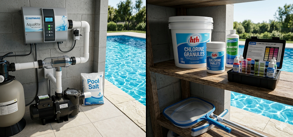 Clorador salino vs cloro tradicional: qué es mejor para tu piscina en Madrid